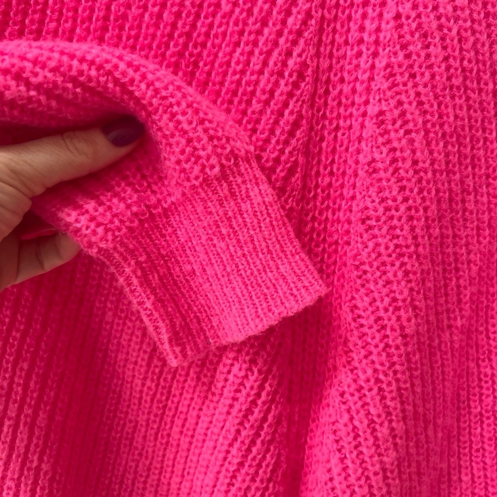 Lilly Pulitzer Kasmina Womens M Pink Isle V-Neck Knit Sweater Preppy Resort - Picture 4 of 6